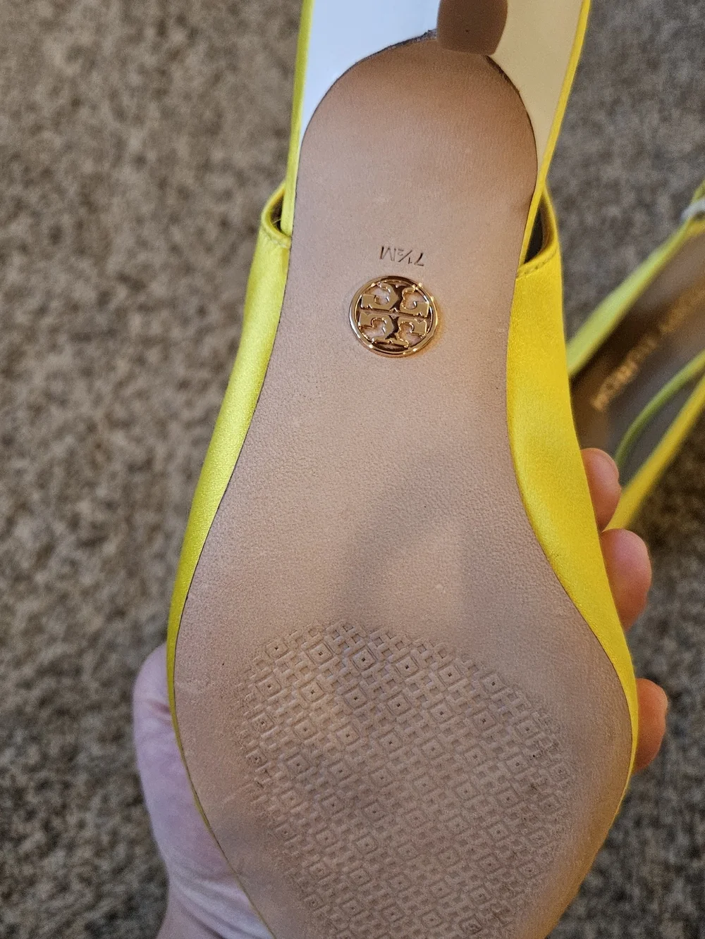 Tory Burch | Yellow Pointed Slingback Pumps | Size 7.5